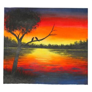 Whispers of the Dusk"Original Acrylic Sunset on Canvas
